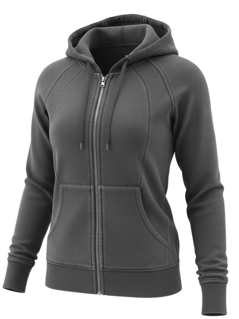 Lululemon Full Zip Up Fleece Black Scuba Hoodie - Size 8